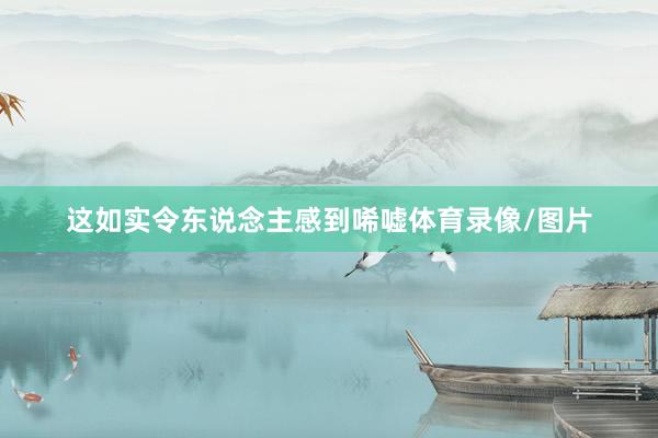 这如实令东说念主感到唏嘘体育录像/图片