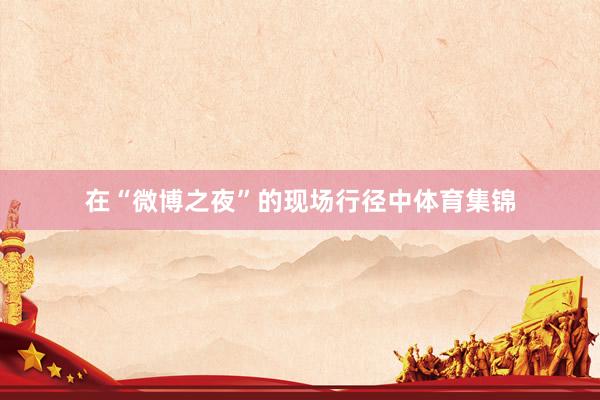 在“微博之夜”的现场行径中体育集锦