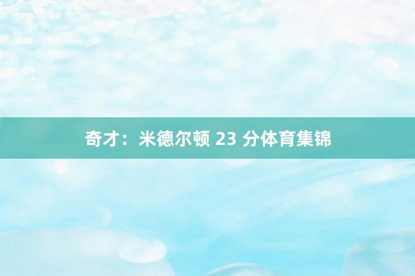 奇才：米德尔顿 23 分体育集锦