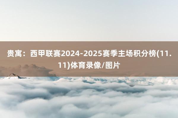 贵寓：西甲联赛2024-2025赛季主场积分榜(11.11)体育录像/图片