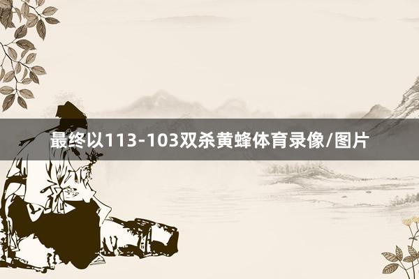 最终以113-103双杀黄蜂体育录像/图片