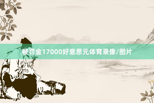 被罚金17000好意思元体育录像/图片
