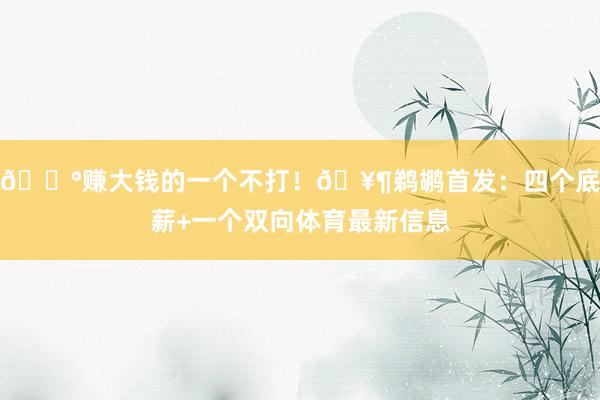 💰赚大钱的一个不打!🥶鹈鹕首发:四个底薪+一个双向体育最新信息